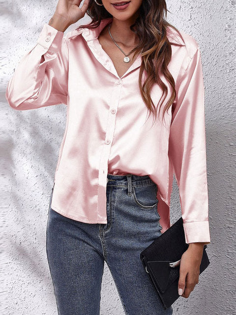 Liora | Long sleeved silk shirt 14