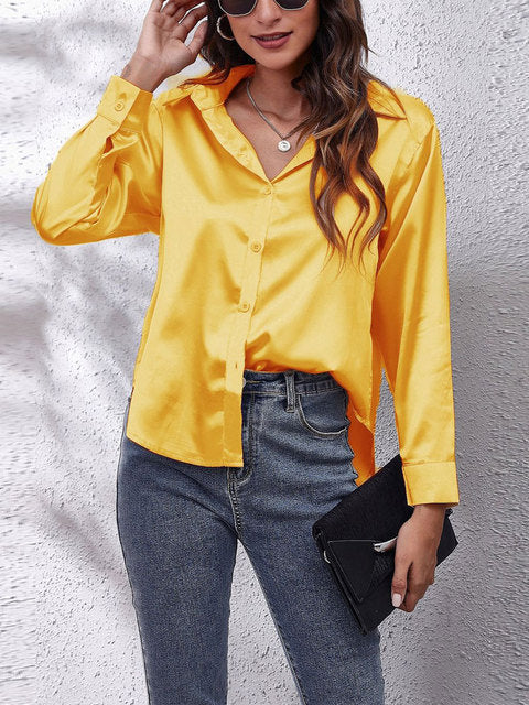 Liora | Long sleeved silk shirt 15
