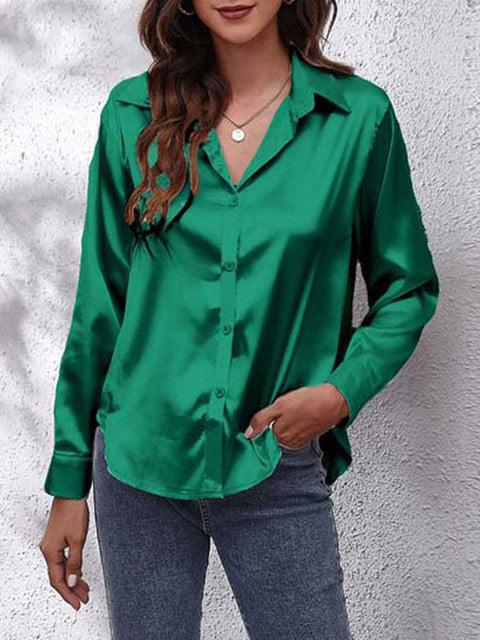 Liora | Long sleeved silk shirt 7