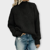 Andrea | Elegant And Cosy High-Neck Cable-Knit Sweater