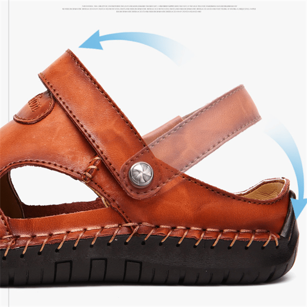 Logan | Orthopedic Leather Closed Toe Sandals 2