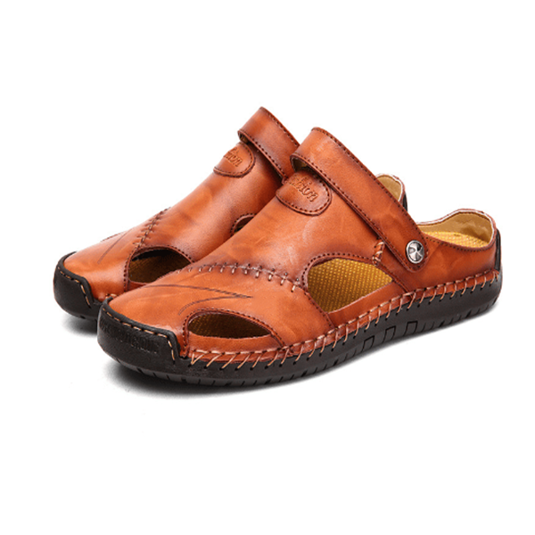 Logan | Orthopedic Leather Closed Toe Sandals 4