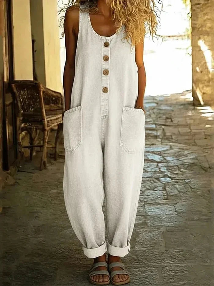 Lora | Vintage-Inspired, Comfortable Denim Dungarees for Women 3