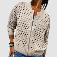 Maya | Elegant and Comfortable hollow-knit cardigan