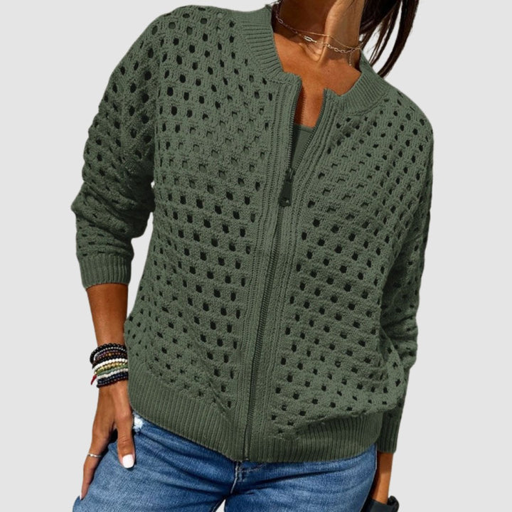 Luna | Breathable and Cozy Casual Zip-Up Cardigan 2