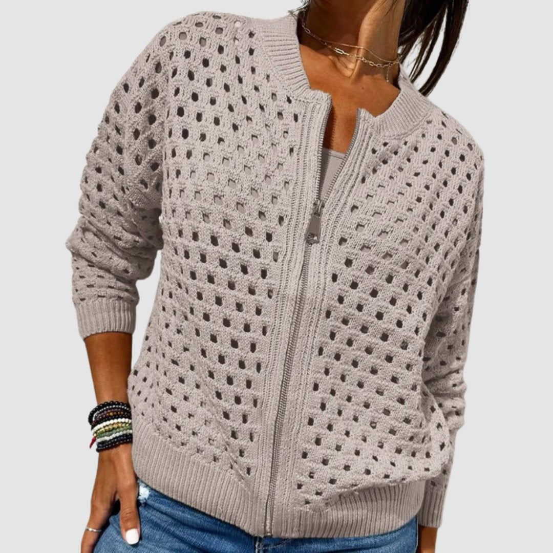 Luna | Breathable and Cozy Casual Zip-Up Cardigan 3
