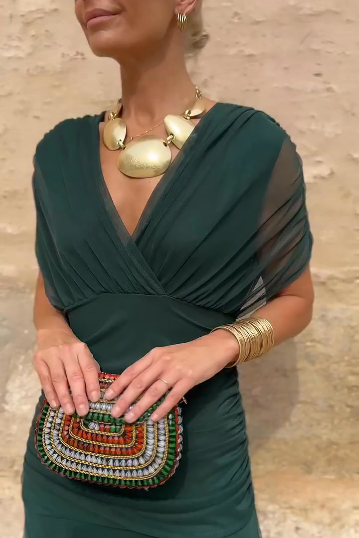 Luna | Elegant V-Neck Plus Size Maxi Dress – Fluid, Long & Perfect for Special Occasions 2