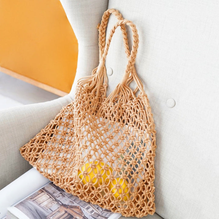 Luna | Handmade Macrame Cotton Tote Bag 1