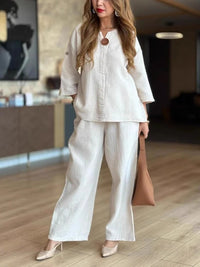 Maya | Chic And Comfortable Linen Two-Piece Outfit