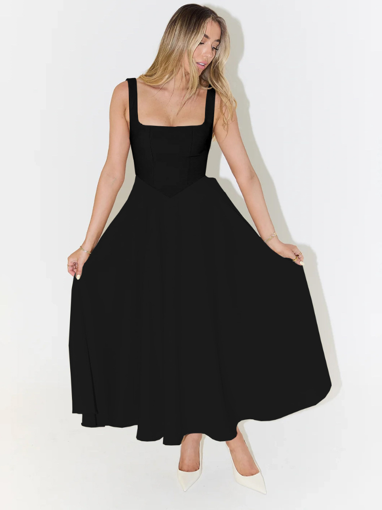MELIS | Elegant, Flowy & Feminine Wedding Guest Dress - Perfect White Summer Midi Dress 0