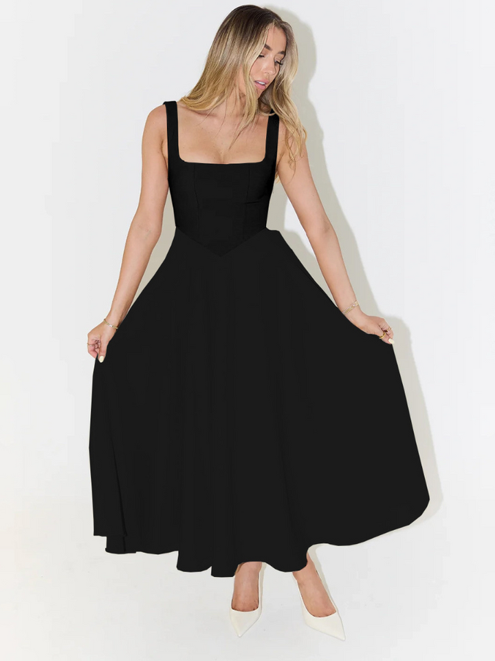 MELIS | Elegant, Flowy & Feminine Wedding Guest Dress - Perfect White Summer Midi Dress 0