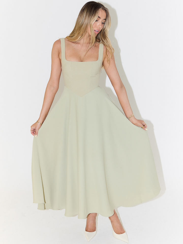 MELIS | Elegant, Flowy & Feminine Wedding Guest Dress - Perfect White Summer Midi Dress 2