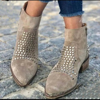 Ivy | Edgy and Stylish Studded Ankle Boots