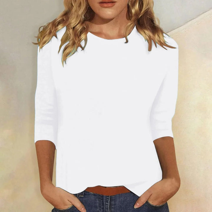Maisie | Classic quarter Sleeve Everyday Crew Neck Top 1
