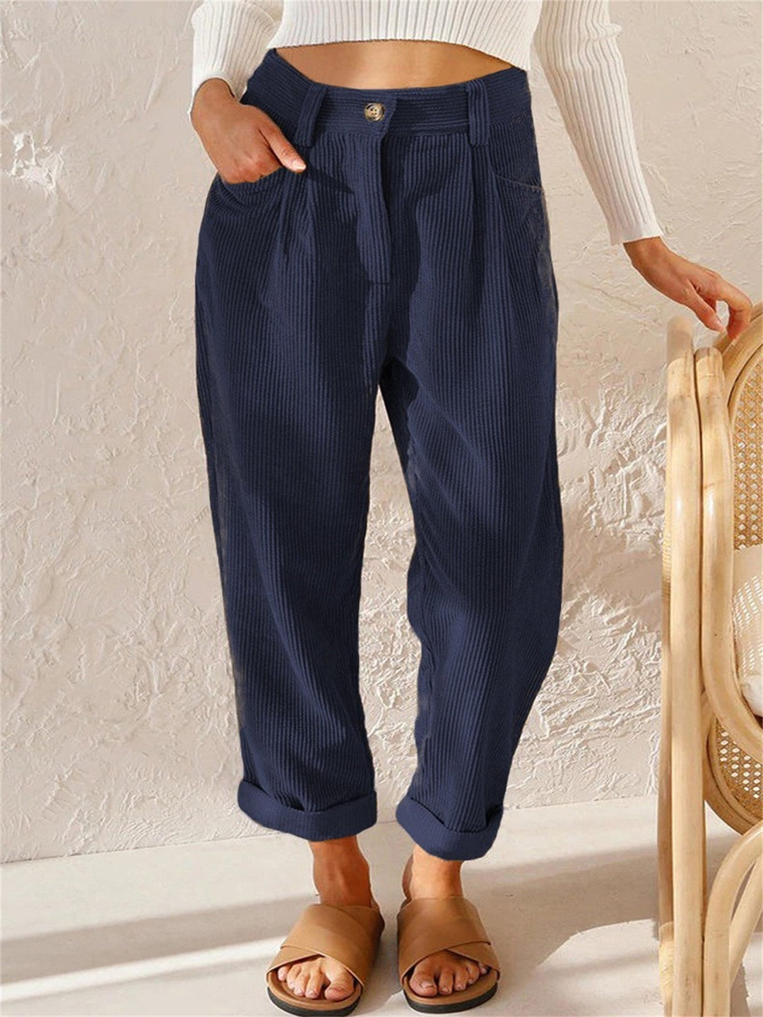 Maple | Corduroy trousers with straight legs 10