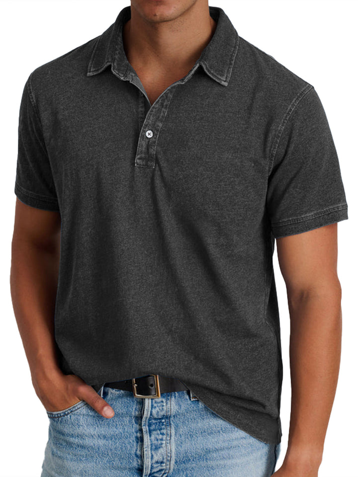 Marcus | Classic Textured Business Casual Polo T-Shirt 4