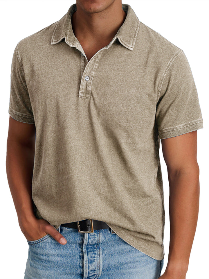 Marcus | Classic Textured Business Casual Polo T-Shirt 5