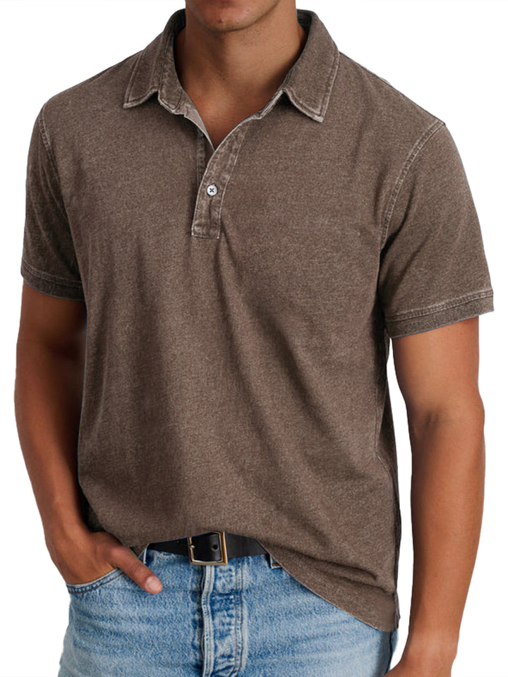 Marcus | Classic Textured Business Casual Polo T-Shirt 7