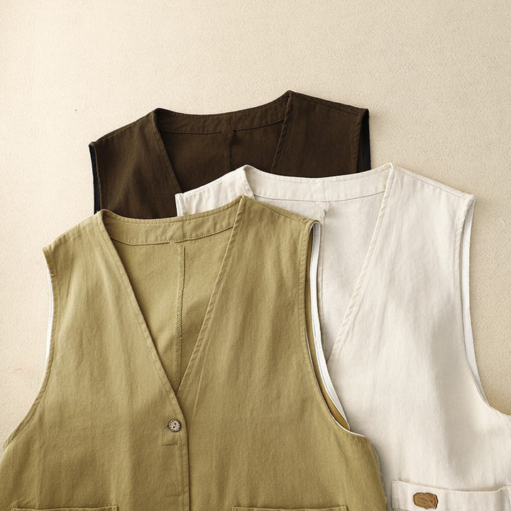 Margo | Relaxed Button Vest 1