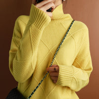 Abigail | Maglione a collo alto con motivo, caldo e confortevole