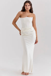 Cressida | Strapless Satin Corset Dress