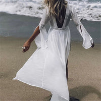 Luna | Elegant and Flowy Open-Back Maxi Cover-Up