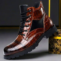 Liam | Modern and Sophisticated Embossed Leather Boots