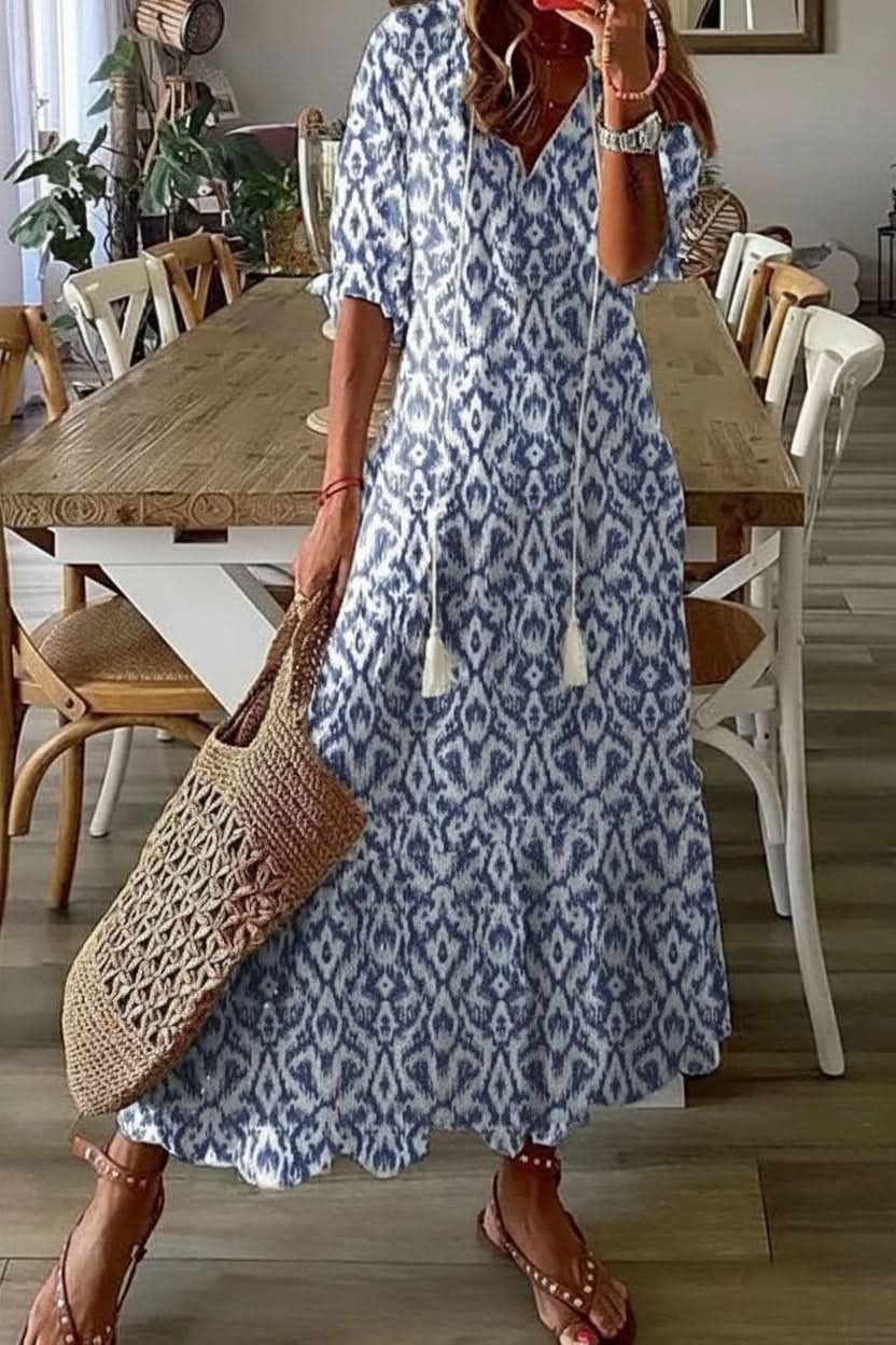 Matilda | Bohemian Floral V-Neck Maxi Dress 6