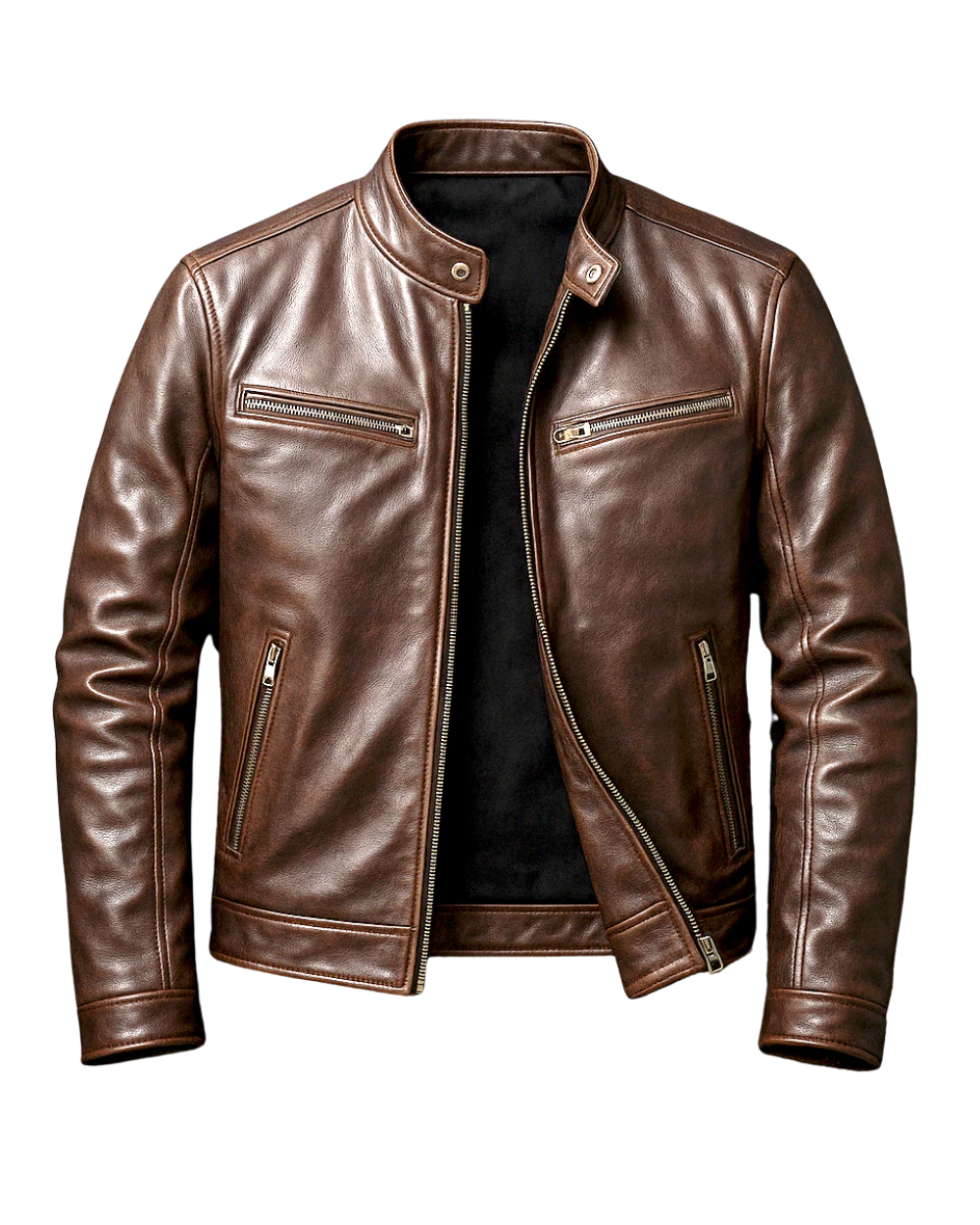 Maverick | Timeless Black Leather Jacket – Vintage-Inspired, Tailored Fit for Men 1
