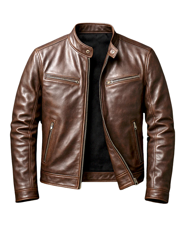 Maverick | Timeless Black Leather Jacket – Vintage-Inspired, Tailored Fit for Men 1
