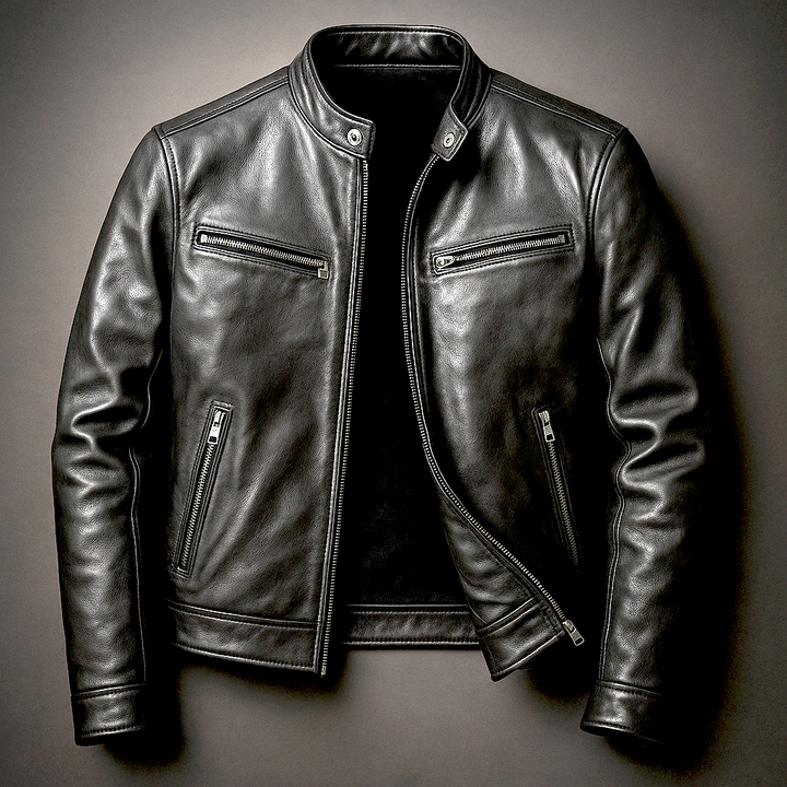 Maverick | Timeless Black Leather Jacket – Vintage-Inspired, Tailored Fit for Men 3