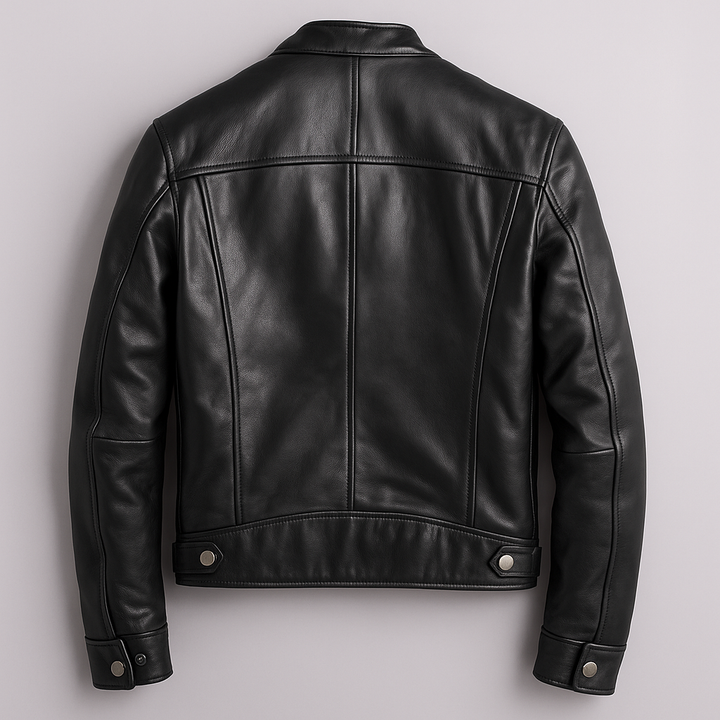 Maverick | Timeless Black Leather Jacket – Vintage-Inspired, Tailored Fit for Men 5