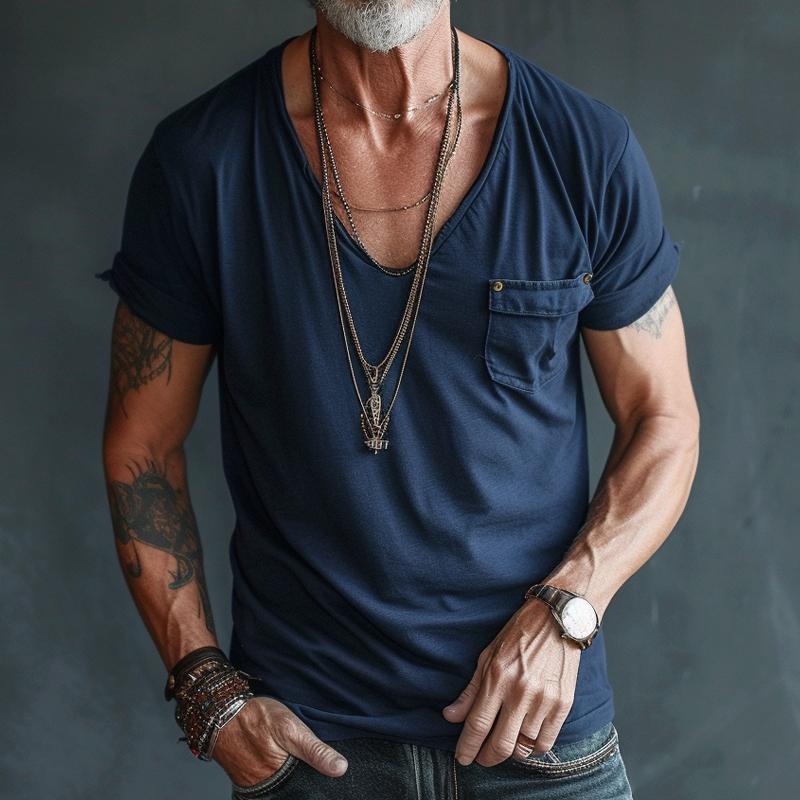 Max | Premium Combed Fabric V-Neck T-Shirt 0