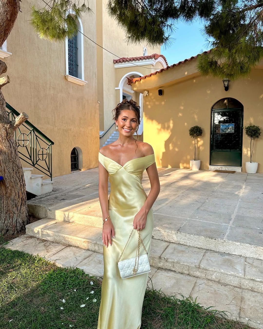 Maya | Elegant Satin Off-The-Shoulder Wedding Guest Dress 2