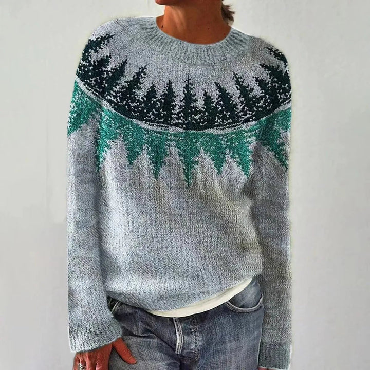 Maya | Vibrant Retro Striped Relaxed-Fit Knit Sweater 7