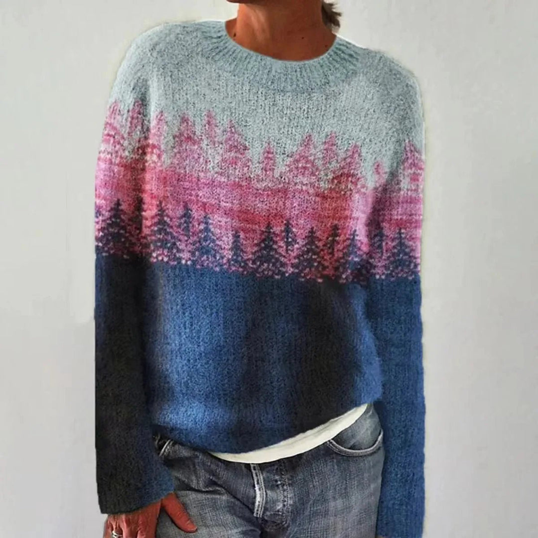 Maya | Vibrant Retro Striped Relaxed-Fit Knit Sweater 8