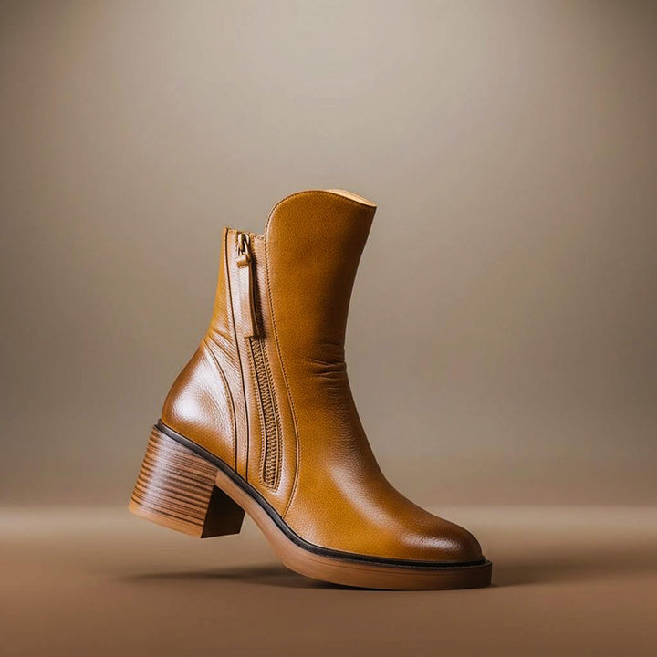 Mia | Elegant and Stylish Leather Ankle Boots 0