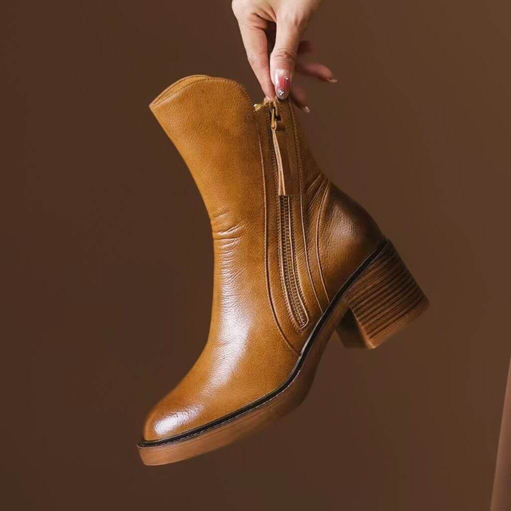 Mia | Elegant and Stylish Leather Ankle Boots 4