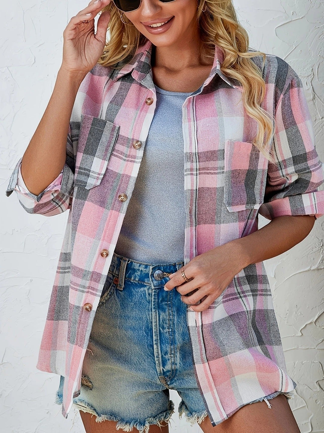 Mia | Oversized Plaid Flannel Shirt 3