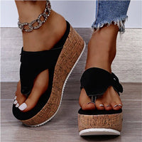Chloe | Stylish And Comfortable Cork Wedge Platform Sandals
