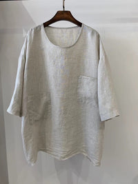 Eva | Casual And Breathable Relaxed Linen Tunic Tops