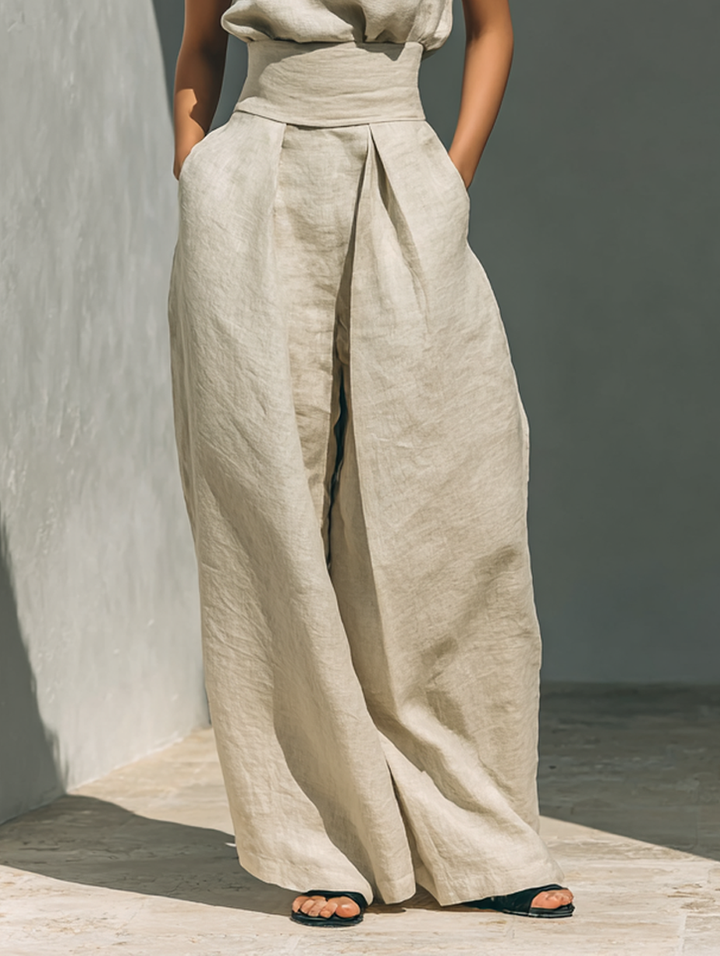 Mira | Breathable Cotton & Linen Women's Tank Top and Trousers Set - Chic & Effortless Style 6