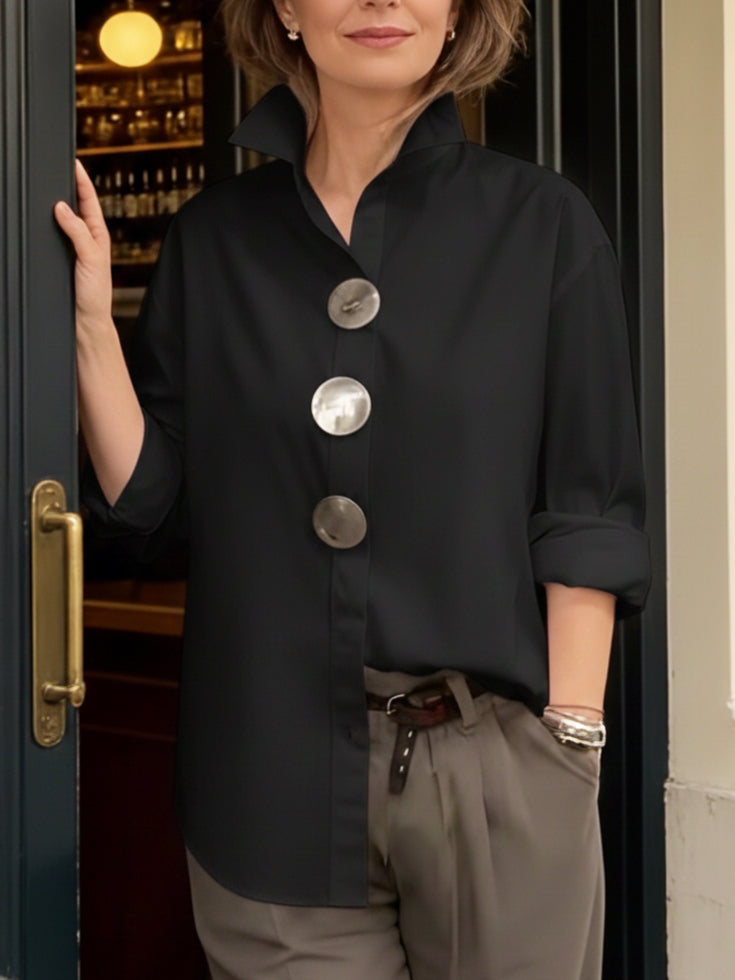 Mira | Lightweight, Structured & Elegant Stand Collar Blouse 2