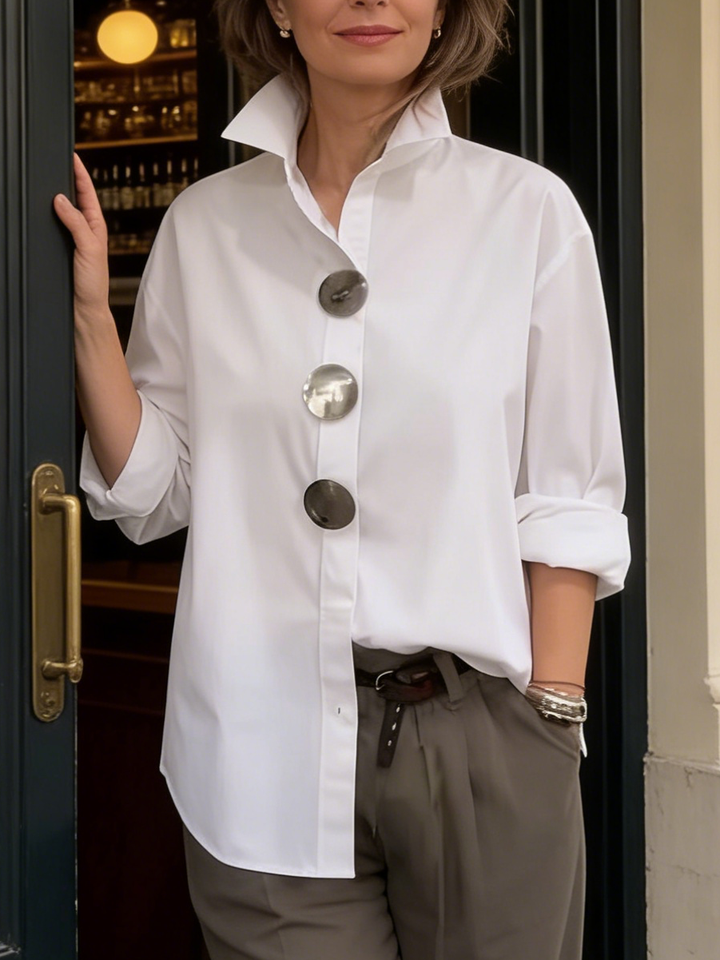 Mira | Lightweight, Structured & Elegant Stand Collar Blouse 3