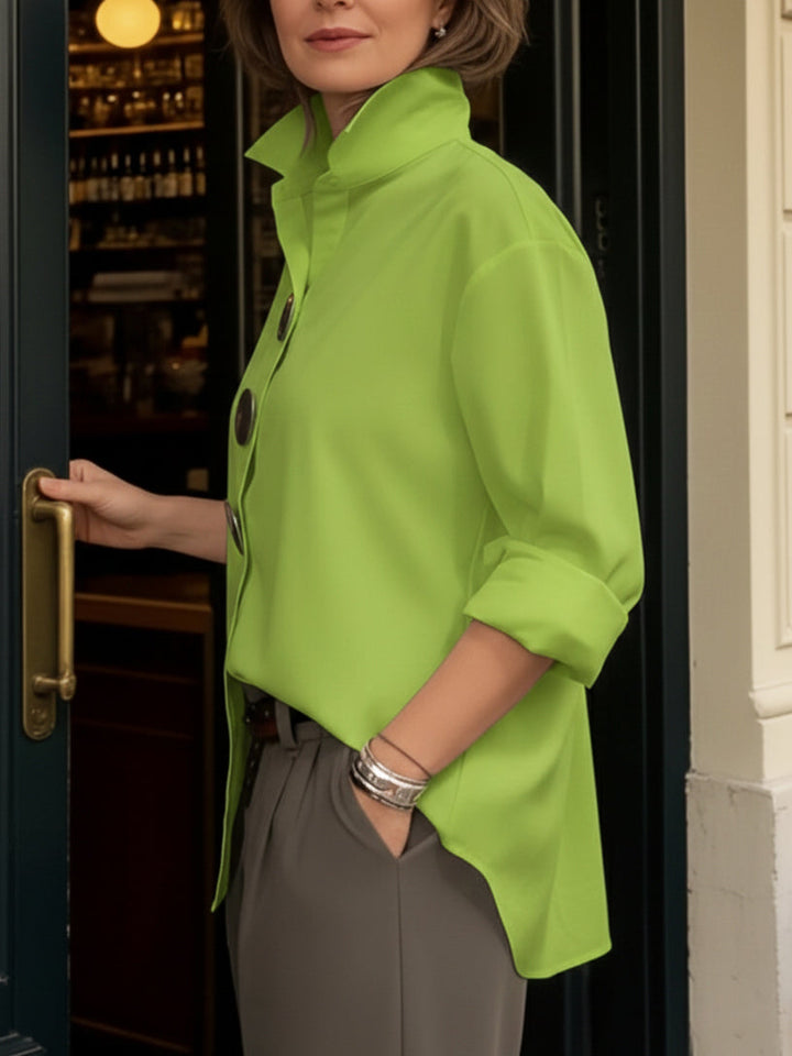Mira | Lightweight, Structured & Elegant Stand Collar Blouse 8