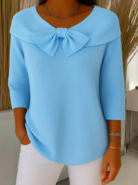 Clara | Chic Bow Detail Autumn Sweater