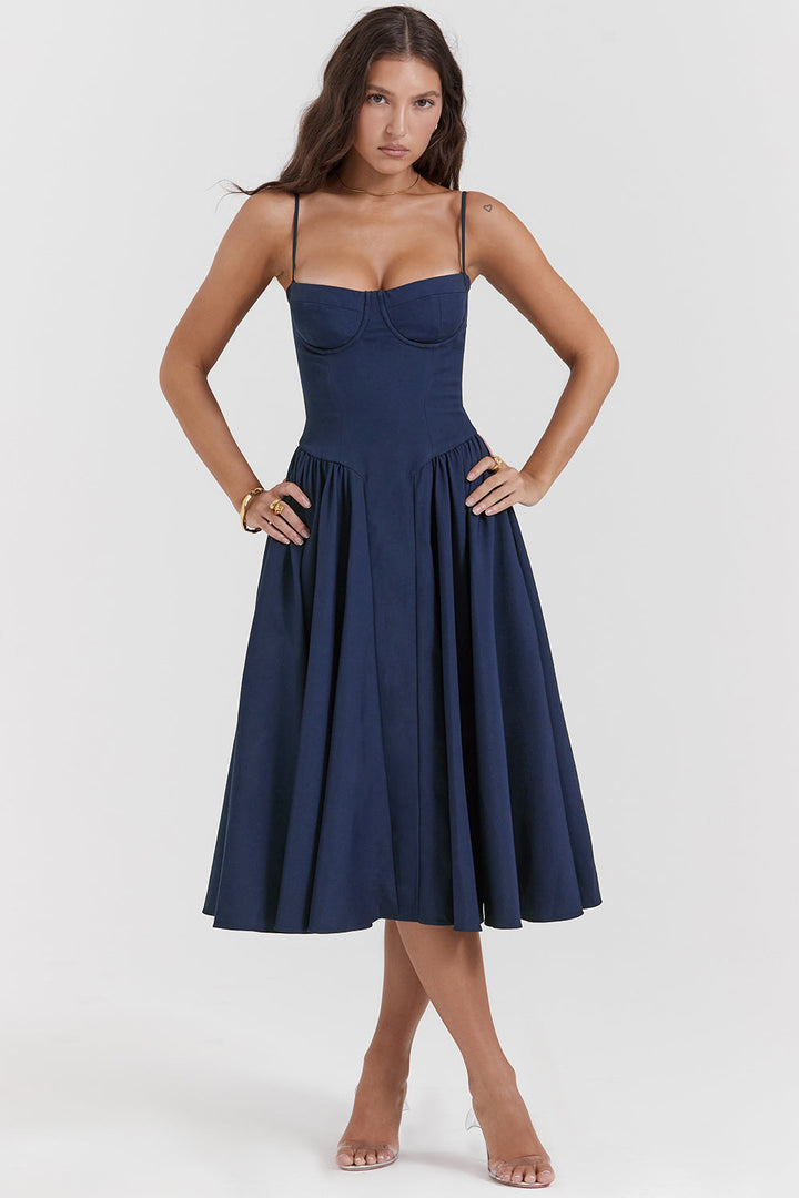 Nora | Elegant Corset Dress – Flowy A-Line Silhouette for Feminine Style 0