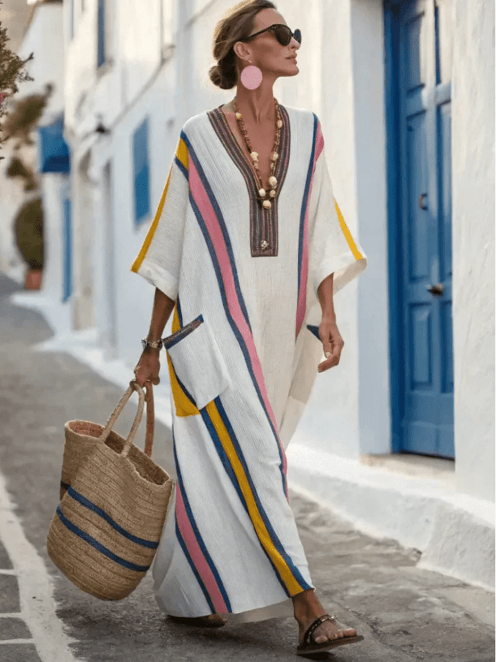 Nora | Elegant Maxi Dress with Sleeves & Pockets for Women 4