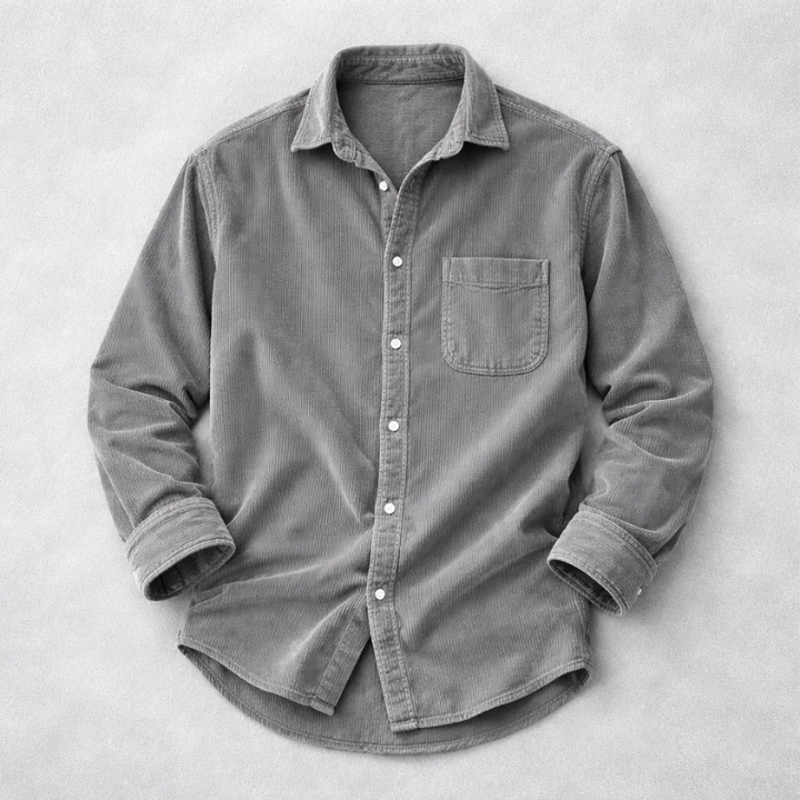 Norvea | Soft, Stylish & Comfortable Men’s Corduroy Shirt in Washed Sky Blue 6