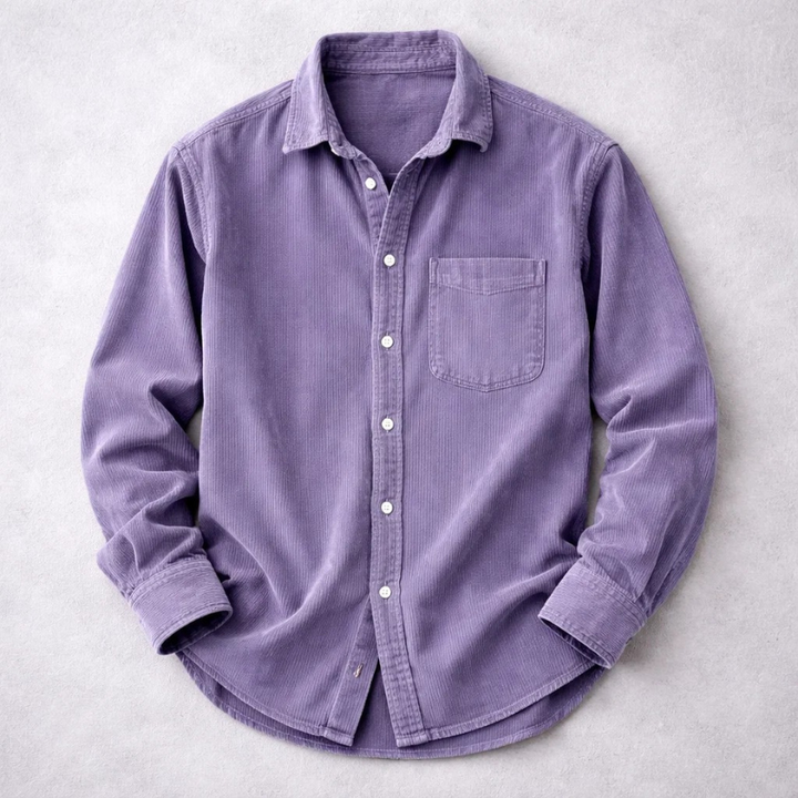 Norvea | Soft, Stylish & Comfortable Men’s Corduroy Shirt in Washed Sky Blue 8